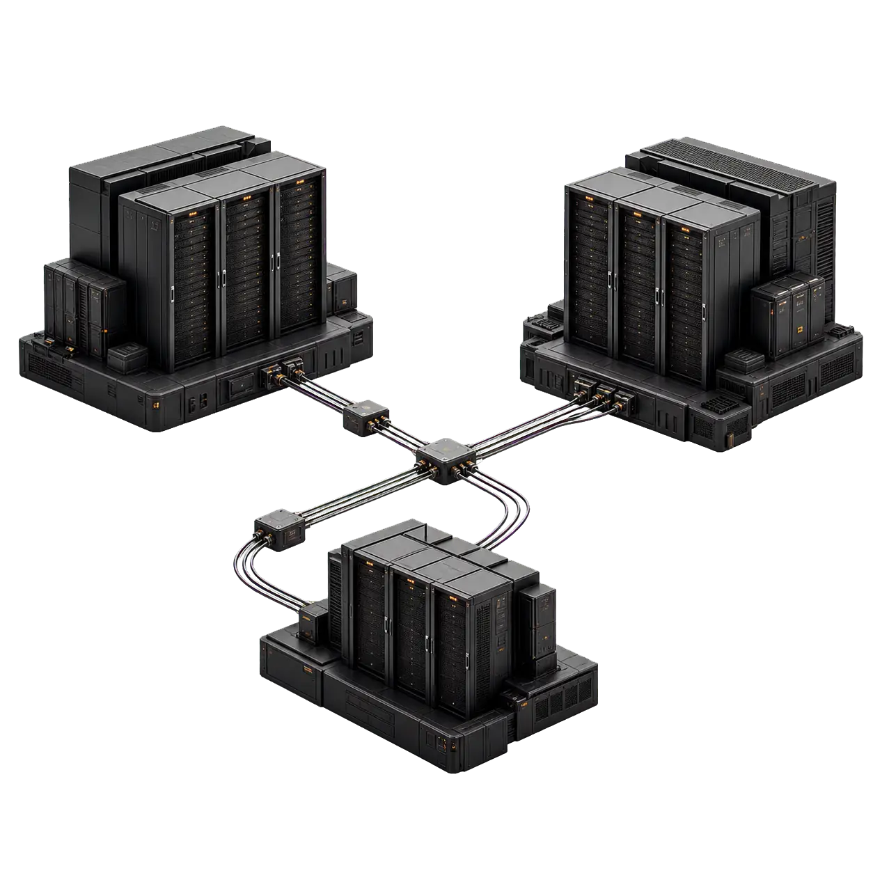 Interconnected server locations